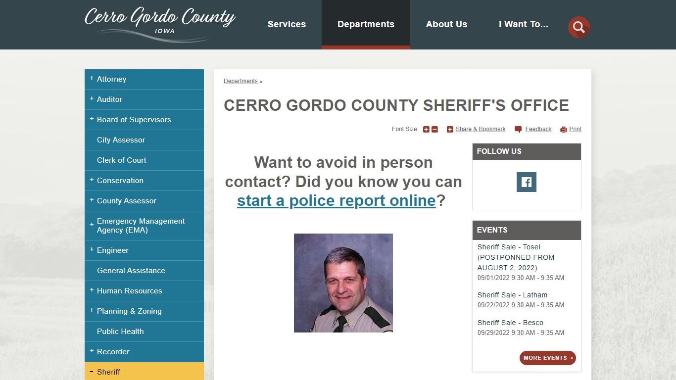 Cerro Gordo County Sheriff's Office | Cerro Gordo County, IA